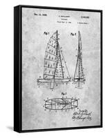 PP216-Slate Schlumpf Sailboat Patent Poster-Cole Borders-Framed Stretched Canvas