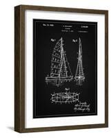 PP216-Vintage Black Schlumpf Sailboat Patent Poster-Cole Borders-Framed Giclee Print