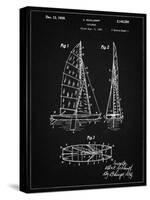 PP216-Vintage Black Schlumpf Sailboat Patent Poster-Cole Borders-Stretched Canvas