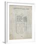 PP217-Antique Grid Parchment NFL Display Patent Poster-Cole Borders-Framed Giclee Print