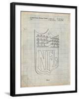 PP217-Antique Grid Parchment NFL Display Patent Poster-Cole Borders-Framed Giclee Print