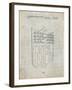 PP217-Antique Grid Parchment NFL Display Patent Poster-Cole Borders-Framed Giclee Print