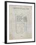 PP217-Antique Grid Parchment NFL Display Patent Poster-Cole Borders-Framed Giclee Print