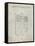 PP217-Antique Grid Parchment NFL Display Patent Poster-Cole Borders-Framed Stretched Canvas