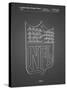 PP217-Black Grid NFL Display Patent Poster-Cole Borders-Stretched Canvas