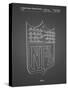 PP217-Black Grid NFL Display Patent Poster-Cole Borders-Stretched Canvas