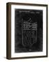 PP217-Black Grunge NFL Display Patent Poster-Cole Borders-Framed Giclee Print