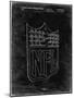 PP217-Black Grunge NFL Display Patent Poster-Cole Borders-Mounted Giclee Print