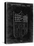 PP217-Black Grunge NFL Display Patent Poster-Cole Borders-Stretched Canvas