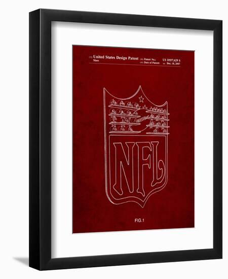 PP217-Burgundy NFL Display Patent Poster-Cole Borders-Framed Giclee Print