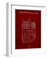 PP217-Burgundy NFL Display Patent Poster-Cole Borders-Framed Giclee Print