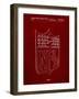 PP217-Burgundy NFL Display Patent Poster-Cole Borders-Framed Giclee Print