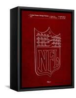 PP217-Burgundy NFL Display Patent Poster-Cole Borders-Framed Stretched Canvas