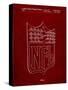 PP217-Burgundy NFL Display Patent Poster-Cole Borders-Stretched Canvas