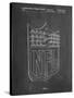 PP217-Chalkboard NFL Display Patent Poster-Cole Borders-Stretched Canvas