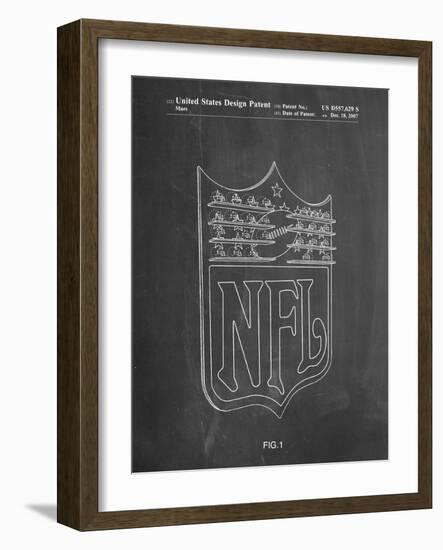 PP217-Chalkboard NFL Display Patent Poster-Cole Borders-Framed Giclee Print