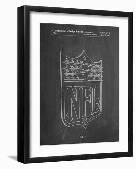 PP217-Chalkboard NFL Display Patent Poster-Cole Borders-Framed Giclee Print