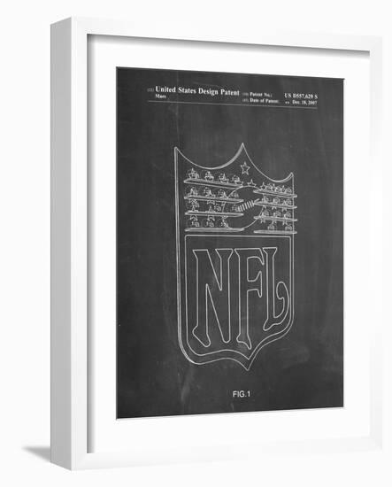 PP217-Chalkboard NFL Display Patent Poster-Cole Borders-Framed Giclee Print