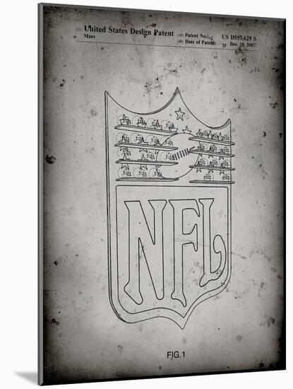 PP217-Faded Grey NFL Display Patent Poster-Cole Borders-Mounted Giclee Print