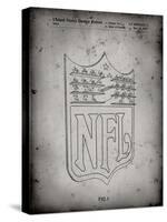 PP217-Faded Grey NFL Display Patent Poster-Cole Borders-Stretched Canvas