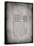 PP217-Faded Grey NFL Display Patent Poster-Cole Borders-Framed Stretched Canvas