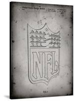 PP217-Faded Grey NFL Display Patent Poster-Cole Borders-Stretched Canvas