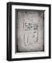 PP217-Faded Grey NFL Display Patent Poster-Cole Borders-Framed Premium Giclee Print
