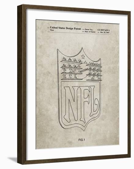 PP217-Sandstone NFL Display Patent Poster-Cole Borders-Framed Giclee Print