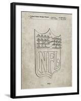 PP217-Sandstone NFL Display Patent Poster-Cole Borders-Framed Giclee Print