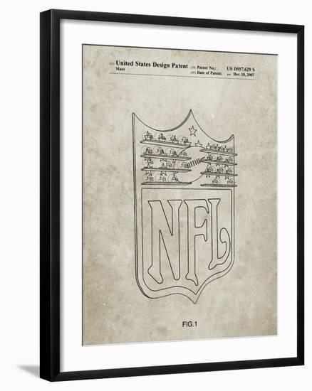 PP217-Sandstone NFL Display Patent Poster-Cole Borders-Framed Giclee Print