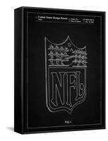 PP217-Vintage Black NFL Display Patent Poster-Cole Borders-Framed Stretched Canvas