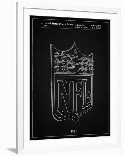 PP217-Vintage Black NFL Display Patent Poster-Cole Borders-Framed Giclee Print