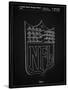 PP217-Vintage Black NFL Display Patent Poster-Cole Borders-Stretched Canvas