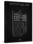 PP217-Vintage Black NFL Display Patent Poster-Cole Borders-Stretched Canvas