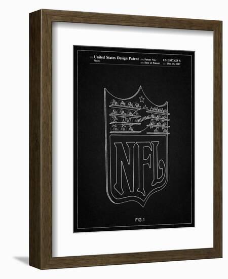 PP217-Vintage Black NFL Display Patent Poster-Cole Borders-Framed Giclee Print