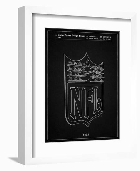 PP217-Vintage Black NFL Display Patent Poster-Cole Borders-Framed Giclee Print