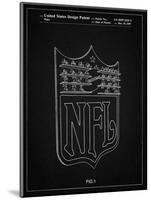 PP217-Vintage Black NFL Display Patent Poster-Cole Borders-Mounted Giclee Print