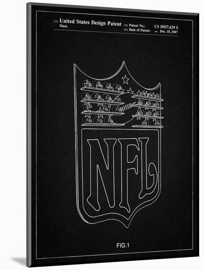PP217-Vintage Black NFL Display Patent Poster-Cole Borders-Mounted Giclee Print