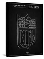 PP217-Vintage Black NFL Display Patent Poster-Cole Borders-Stretched Canvas