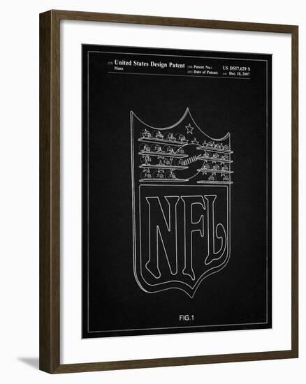 PP217-Vintage Black NFL Display Patent Poster-Cole Borders-Framed Giclee Print