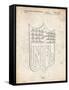 PP217-Vintage Parchment NFL Display Patent Poster-Cole Borders-Framed Stretched Canvas