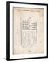 PP217-Vintage Parchment NFL Display Patent Poster-Cole Borders-Framed Giclee Print