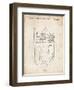 PP217-Vintage Parchment NFL Display Patent Poster-Cole Borders-Framed Giclee Print