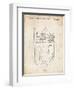 PP217-Vintage Parchment NFL Display Patent Poster-Cole Borders-Framed Giclee Print