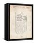 PP217-Vintage Parchment NFL Display Patent Poster-Cole Borders-Framed Stretched Canvas