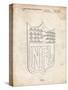 PP217-Vintage Parchment NFL Display Patent Poster-Cole Borders-Stretched Canvas