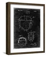 PP218-Black Grunge Football Helmet 1925 Patent Poster-Cole Borders-Framed Giclee Print