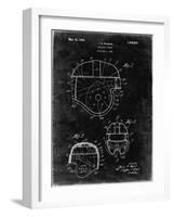 PP218-Black Grunge Football Helmet 1925 Patent Poster-Cole Borders-Framed Giclee Print