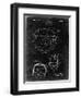 PP218-Black Grunge Football Helmet 1925 Patent Poster-Cole Borders-Framed Giclee Print