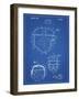 PP218-Blueprint Football Helmet 1925 Patent Poster-Cole Borders-Framed Giclee Print